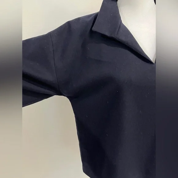 Agnes B. Wool blend Navy Top M - Picture 6 of 13